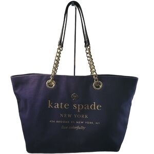 Kate Spade New York Broadway Coal Tote Navy EUC